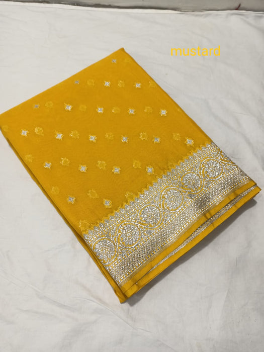 BANARASI SEMI GEORGUTTE SAREE