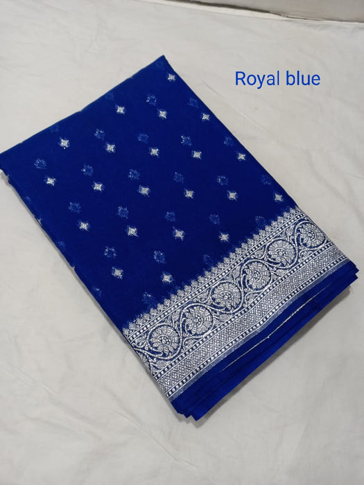 BANARASI SEMI GEORGUTTE SAREE