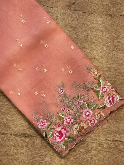 PURE BANARASI KORA ORGANZA SAREE