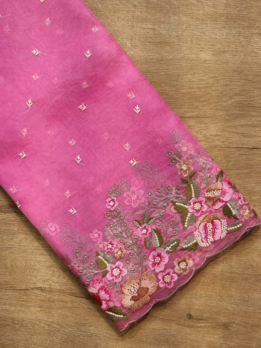 PURE BANARASI KORA ORGANZA SAREE